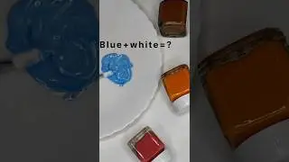 Colour mixing|Blue+white=sky Blue| How to get sky Blue| #colors #diy #youtubeshorts #youtube #shorts