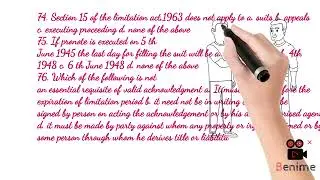 Limitation Act Study part 9