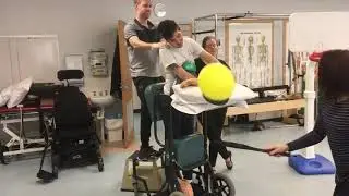 Playing balloon tennis!