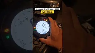 TVS Ronin Meter Brigtness #shorts #tvs #ronin
