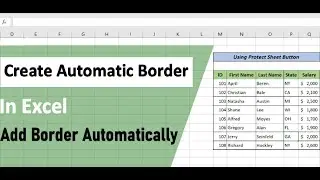 how to create Automatic border in excel |How to create border automatically in excel