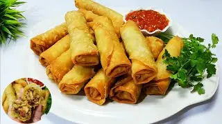 Crispy Chicken Spring Rolls Recipe With Spicy Chutney | Ramzan Special Recipe