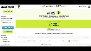 Addmefast review l convert points to AMF token l p2p task earn direct AMF