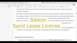 Sikkim - Apply for Sand Lease License or Permit (Online)