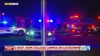 2 shot, Hope College on lockdown