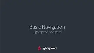Basic Navigation in Lightspeed Analytics