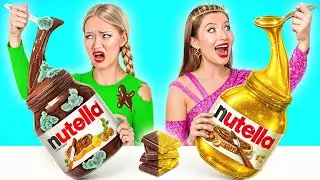 Real Food vs Chocolate Food Challenge with Wednesday Addams | Crazy Challenge by Super Hyper DO