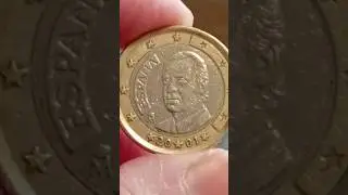 2001, 1euro, SPAIN, defect coin.