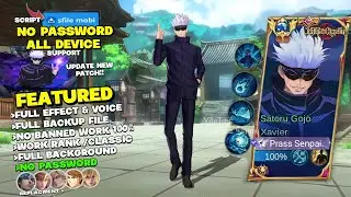 VIGNETTE Script Skin Xavier JJK Gojo Satoru No Banned | No Password | Effect Voice - Patch Terbaru 