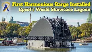 Harmonious Barges installed at Epcot in World Showcase Lagoon