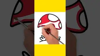 Cute mushroom drawing easy | how to draw a cute mushroom easy with coloring