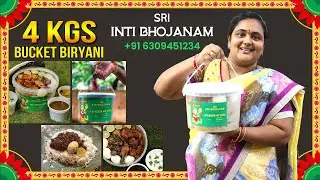 4 Kg Bucket Biryani @ Hyderabad | Sri Inti Bhojanam | Full Leg Joint Biryani | Amazing Food Zone