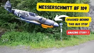 Messerschmitt Bf 109 crashed behind a bus stop.True story !