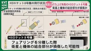 打ち上げ失敗のH3ロケット8号機　衛星と機体の結合部分が損傷した可能性