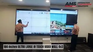 Customised 184 inch IR Touch overlays for video walls and ultra wide displays