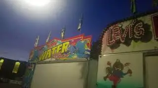 Riding through St. Joan of Arc fair 2018 at night