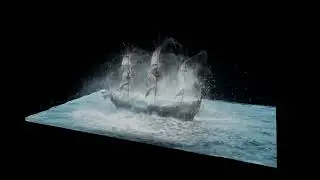 Sailing Ship 3D Flip Fluid Ocean CGI VFX + breakdown