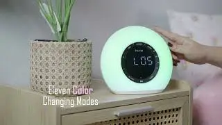 iHome FM Clock Radio with Bluetooth Speaker, USB Charging, and Color Changing Lamp (iBT32)