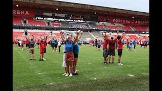 XVII. všesokolský slet v Praze 30. 6.-5. 7. 2024 - druhý den nácviků na Slavii v Praze 10