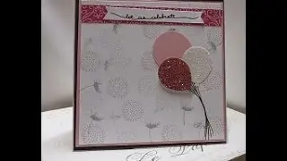 Glimmering Balloon Celebration Stamp Set & Ballon Punch Card Stampin Up! UK