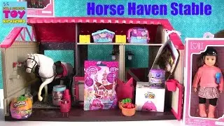 Lori Doll Horse Haven Stable Shopkins Disney Squinkies Toy Party | PSToyReviews