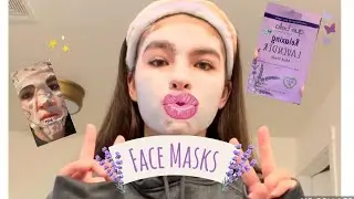 trying out the QUE BELLA RELAXING LAVENDER MUD MASK 💜 #preppy #facemask #skincare