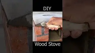 DIY a simple and smart wood stove from red bricks. #diy #shorts #creative