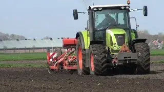 Cultiveren met Claas Ares 697 ATZ en Evers cultivator - Eggens Vroomshoop (2016)