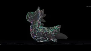 Random walk algorithm with -45, -90, 0, 45, 90 degree velocity vector rotation