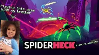 Playing the fighting game spider heck with my 4 year old brother!