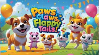 Paws, Claws, and Happy Tails! #kidssongs #funforkids #funlearning #rhymes #rhymesforkids #kidssong