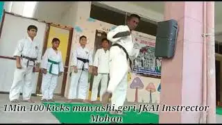 Mawashi Geri 1min 100kicks //JKAI Instrector Mohan rao//Age 55.