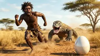 Life Millions of Years Ago: Giant Lizard Chase After The Stolen Egg