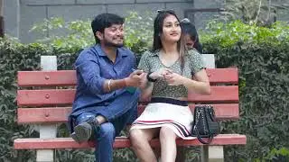 Extra hand touching prank on stranger girl/