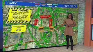 Weekend road closures on Interstate 94 and Highway 55