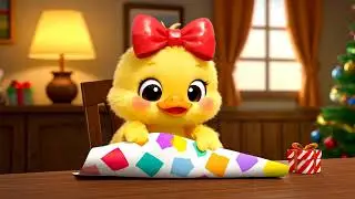 LyLy the Cute Duck Wraps Christmas Gifts  Fun 3D Holiday Animation #Shorts