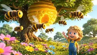 Five Busy Bees Racing Home 🐝 | Nursery Rhymes for Kids & Baby Songs