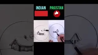 Indian 🇮🇳 vs Pakistan🇵🇰 drawing challenge ❤️