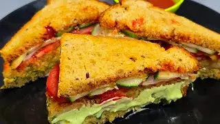 Subway Style Aloo Tikki Sandwich Recipe | MultiGrain Aloo Tikki Sandwich | सैंडविच रेसिपी |
