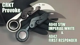 CRKT 4042 PROVOKE FIRST RESPONDER & 4040 STW IMPERIAL WHITE (Kinematic. Morphing Karambit Knife)【4K】