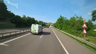 Crossing from Luxembourg to Germany &ndash; Real-Time Trucking POV with ASMR Sounds