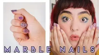 Marble Nails No Water Needed