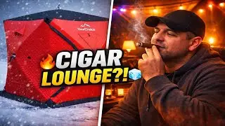 I Turned an Ice Fishing Tent Into a Cigar Lounge 🥃🔥