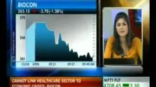Kiran Mazumdar Shaw to NDTV Profit on Growth outlook of domestic pharmaceutical industry in 2012.wmv
