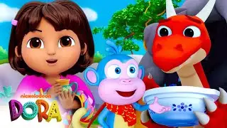 Dora's Dragon Rescue and Hot Chocolate Adventure! 🐉☕️ w/ Boots | Shimmer and Shine
