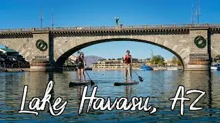 Paddle boarding at Lake Havasu, Arizona