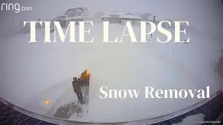 Clearing Snow in High Winds - Braving the Elements in Fargo, North Dakota - Time-Lapse Footage