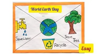 World Eart Day Drawing | World Earth Day Poster Drawing |Save Earth Poster |Save Environment Drawing