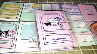 quiet book sanrio kuromi melody, wardrobe sanrio#asmr #edukasianak
