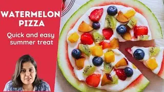 WATERMELON PIZZA or DESSERT FRUIT PIZZA is the ULTIMATE SUMMER TREAT that comes together in a jiffy